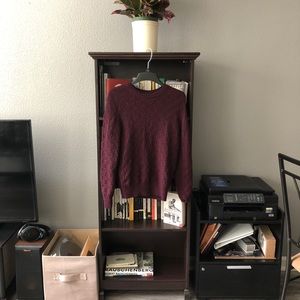 J.Crew Maroon Quilted Wool Sweater